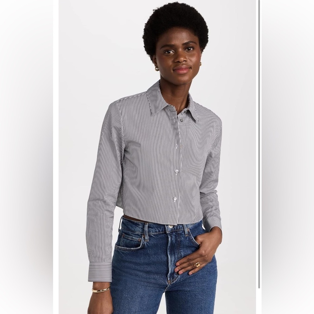 Theory women’s crop classic shirt, NWOT, Small